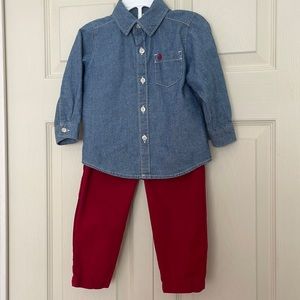 Carter’s 2 Pieces Set Boy: shirt&pants. Size 18 months